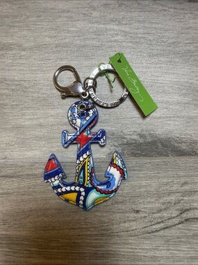 Vera Bradley Multicolor Anchor Keychain